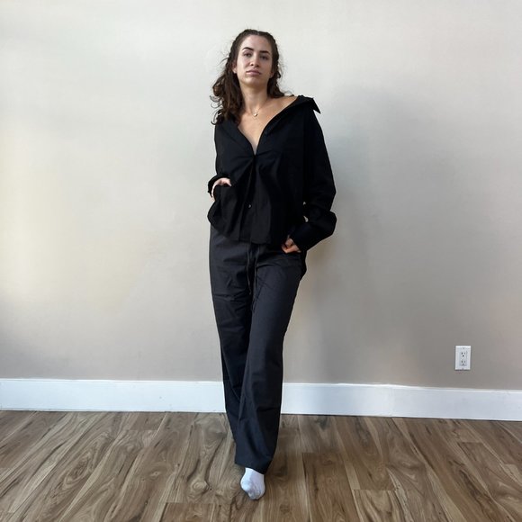 Reformation Will Oversized Shirt | Black 🎉Last One 🎀 NEW - Picture 2 of 13